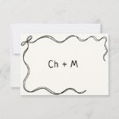 手書き結婚のQRコード詳細結婚 招待状 (裏面)