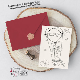 手書き結婚サンキューカード サンキューカード