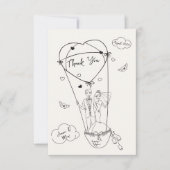 手書き結婚サンキューカード サンキューカード (正面)