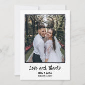 手書き結婚サンキューカードW注記 サンキューカード (正面)