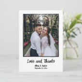 手書き結婚サンキューカードW注記 サンキューカード (スタンド正面)