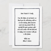 手書き結婚サンキューカードW注記 サンキューカード (裏面)