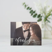 手書き結婚スクリプトありがとう ポストカード (スタンド正面)