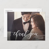 手書き結婚スクリプトありがとう ポストカード (正面/裏面)