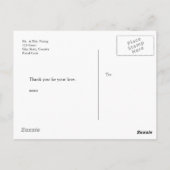 手書き結婚スクリプトありがとう ポストカード (裏面)