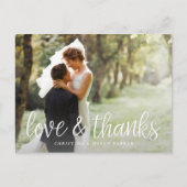 手書き結婚スクリプトの写真 ポストカード (正面)