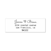 手書き結婚ハート |差出人住所スタンプ セルフインキングスタンプ (デザイン)