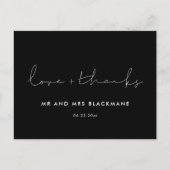 手書き結婚ミニマ感謝していリスト ポストカード (正面)