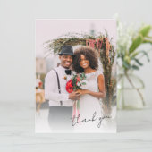 手書き結婚写真 サンキューカード (スタンド正面)