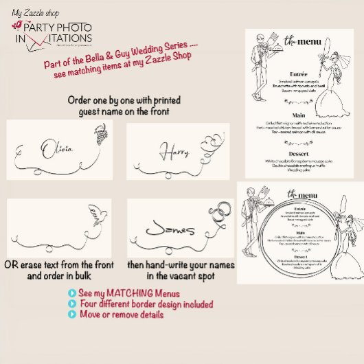 手書き結婚座席表 テーブルナンバー