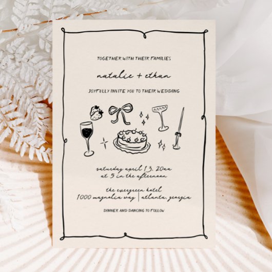 手書き結婚式招待状 シーズンカード