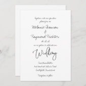 手書き結婚式招待状 招待状 (正面/裏面)