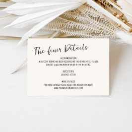手書き結婚詳細 エンクロージャーカード