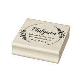 手書き緑のリース名と住所 ラバースタンプ (スタンプ)