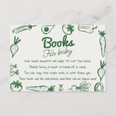 手書き緑の地元で育った本のリクエスト エンクロージャーカード (正面)