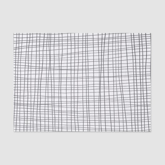 手書き線グリッドパターンギフト 薄葉紙 (正面)