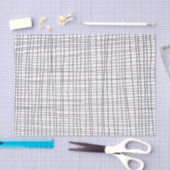 手書き線グリッドパターンギフト 薄葉紙 (クラフト)