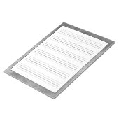 手書き練習シーモダントの淡水色 ノートパッド (アングル)