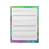 手書き練習用シートモダンネオン色 ノートパッド (回転)