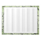 手書き練習用シート素朴セージ緑 ノートパッド (正面)