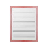 手書き練習用シート素朴赤デザイン ノートパッド (回転)