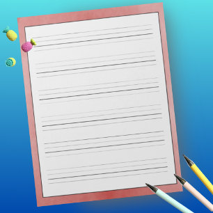 手書き練習用シート素朴赤デザイン ノートパッド