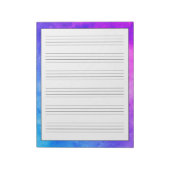 手書き練習用シート紫の青の水色 ノートパッド (回転)