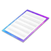手書き練習用シート紫の青の水色 ノートパッド (アングル)