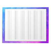 手書き練習用シート紫の青の水色 ノートパッド (正面)