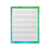 手書き練習用シート緑の水色 ノートパッド (回転)
