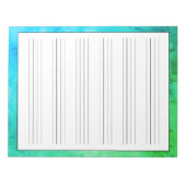 手書き練習用シート緑の水色 ノートパッド (正面)