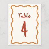 手書き縁どの70s結婚表の番号 (正面)