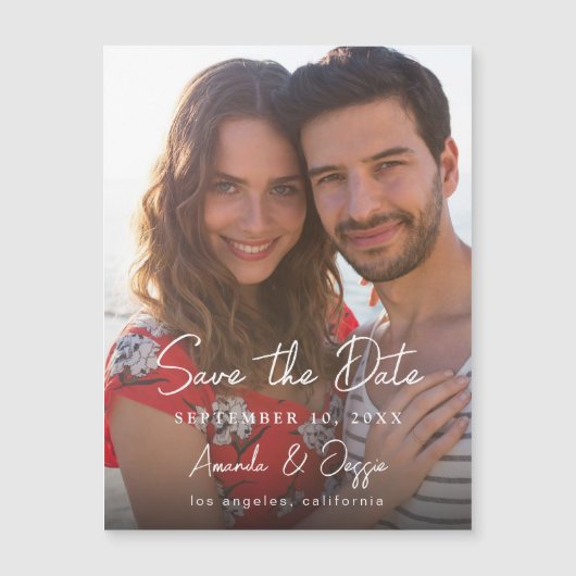 手書き縦型Save the Date 3 (正面)