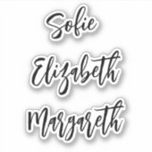 手書き署名スクリプト名のスタンプ シール (正面)