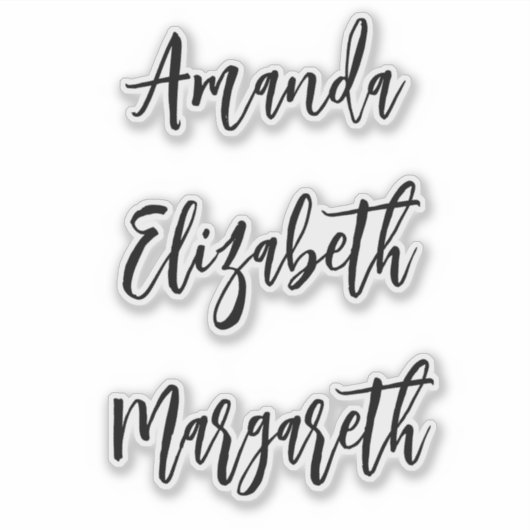 手書き署名スクリプト名のスタンプ シール (正面)