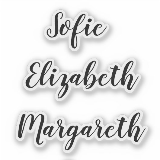 手書き署名スクリプト名のスタンプ シール (正面)