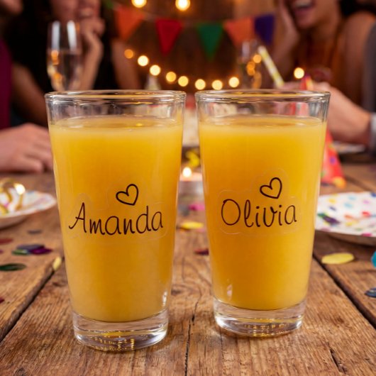 手書き署名ハートスクリプト名前ステッカー シール