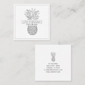 手書き署名パイナップルケータリング スクエア名刺 (正面/裏面)