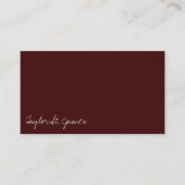手書き署名ヴィンテージカスタムBurgundy 名刺 (正面)