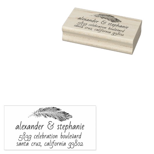 手書き羽名と結婚の差出人住所 ラバースタンプ (押印)