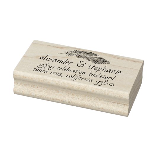 手書き羽名と結婚の差出人住所 ラバースタンプ (スタンプ)