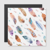 手書き羽毛：白い背景パターン (正面/裏面)