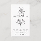 手書き花屋ロイヤリティ報酬カード 名刺 (正面)