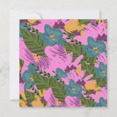 手書き花模様結婚ズピはっきりしたンク緑 (裏面)