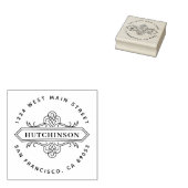 手書き華美ファミリ名丸差出人住所 ラバースタンプ (押印)