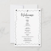 手書き落書きイラスト結婚式 プログラム (正面)