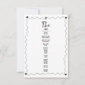 手書き落書きイラスト結婚式 プログラム (裏面)