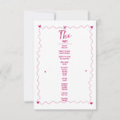 手書き落書きイラスト結婚式 プログラム (裏面)