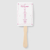 手書き落書きイラスト結婚式 プログラム ハンドファン (正面)