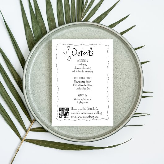 手書き落書きドードル結婚ズ エンクロージャーカード